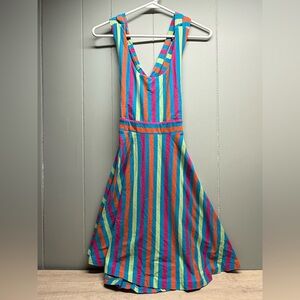 Colorful Striped Young Threads Midi Dress